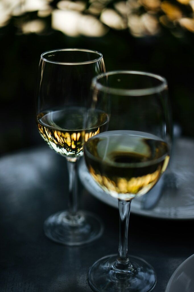 glasses of white wine